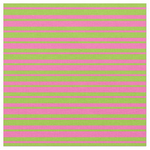 Green and Hot Pink Lines Fabric