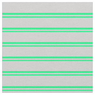 Green and Light Grey Lined/Striped Pattern Fabric