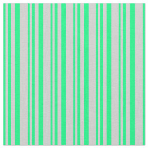 Green and Light Grey Lines/Stripes Pattern Fabric