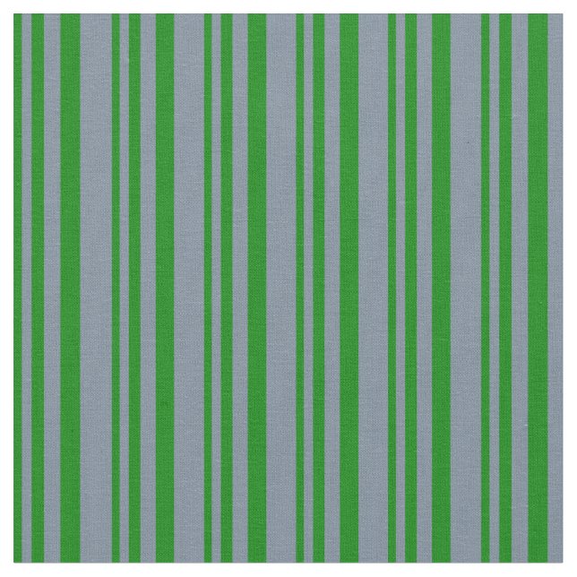 Green and Light Slate Grey Coloured Pattern Fabric (Close Up)