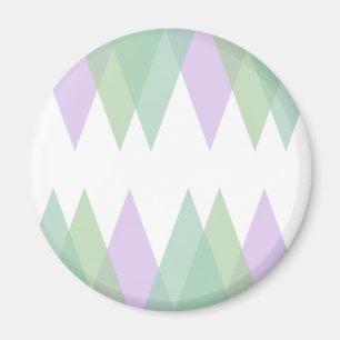 Green and lilac triangles magnet
