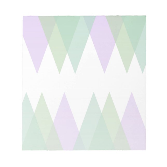 Green and lilac triangles notepad (Front)