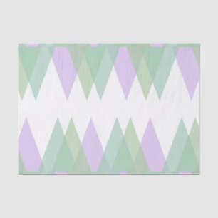 Green and lilac triangles tissue paper