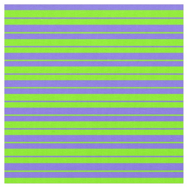 Green and Medium Slate Blue Striped/Lined Pattern Fabric (Close Up)