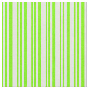 Green and Mint Cream Coloured Stripes Fabric