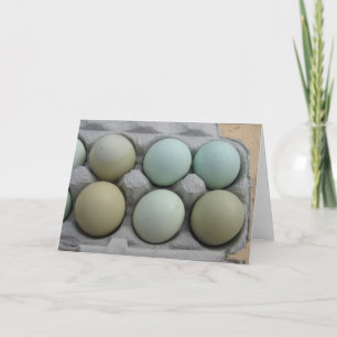 Green and Olive Eggs Card