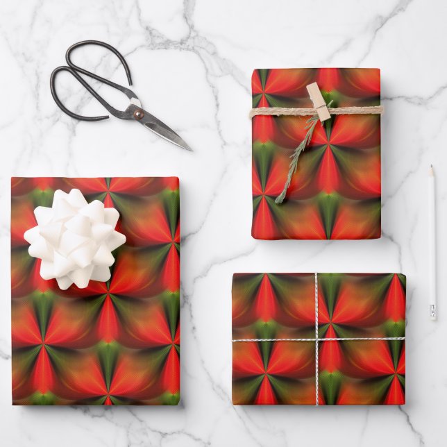 Green And Orange Abstract Pattern  Wrapping Paper Sheet (Front)