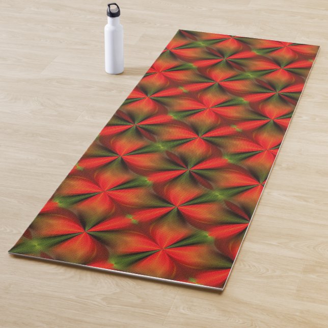 Green And Orange Abstract Pattern  Yoga Mat (In Situ)
