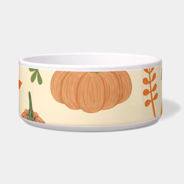 Green and orange pumpkins, seamless pattern. (Front)