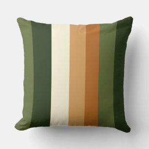 Green and orange Stripes Cushion