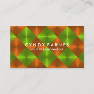 Green and Orange Tiles Business Card