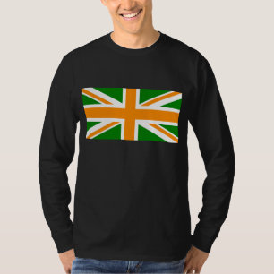 Green and Orange Union Jack T-Shirt