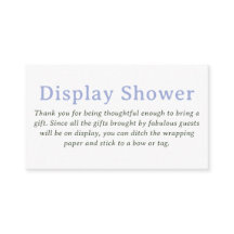Green and Periwinkle Blue Display Shower