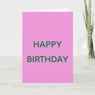 Green and Pink Card