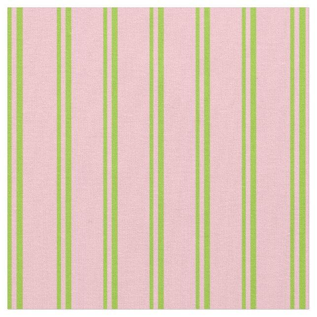 Green and Pink Coloured Lines Pattern Fabric (Close Up)