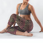 Green and pink Giraffe Safari Print<br><div class="desc">These leggings are beautifully designed with a mesmerising giraffe spots pattern, offering a unique and stylish addition to your wardrobe. The pattern showcases the distinctive and elegant spots that are characteristic of giraffes, creating a sophisticated and eye-catching look. The leggings are made from a high-quality and stretchy fabric, ensuring a...</div>