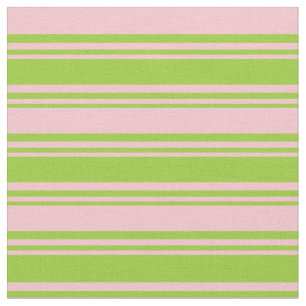 Green and Pink Lined/Striped Pattern Fabric