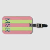 Green and Pink Luggage Tag