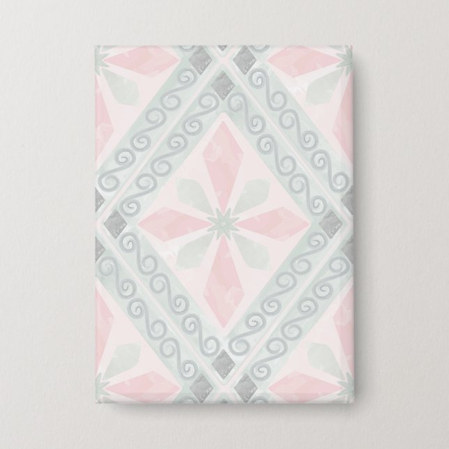 Green and pink pastel diamond pattern (Front)
