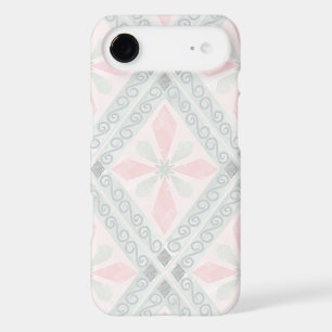 Green and pink pastel diamond pattern