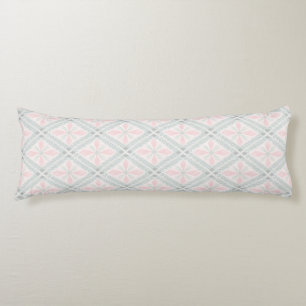 Green and pink pastel diamond pattern body cushion