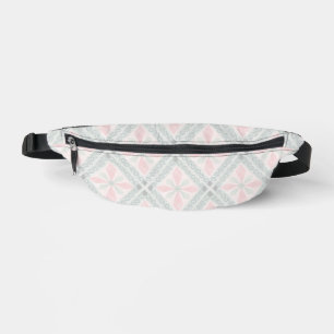Green and pink pastel diamond pattern bum bags