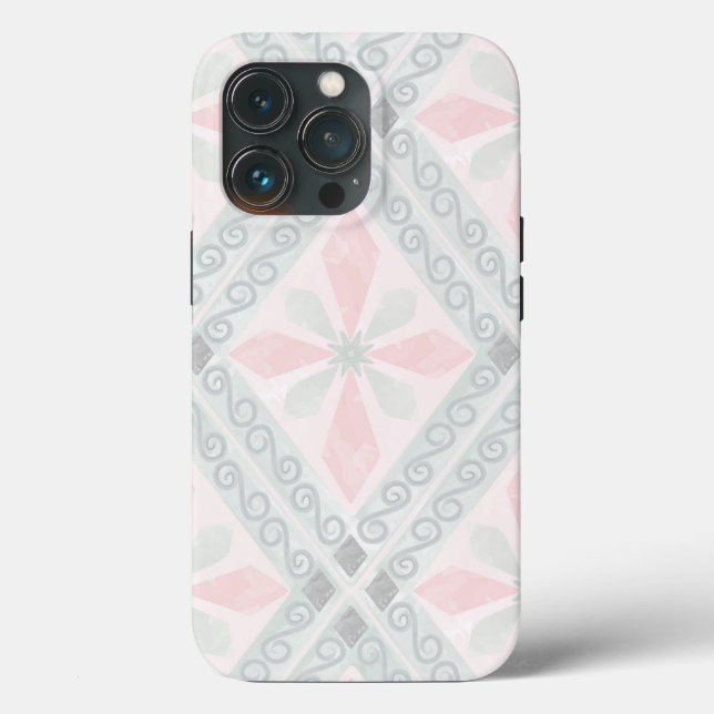Green and pink pastel diamond pattern Case-Mate iPhone case (Back)