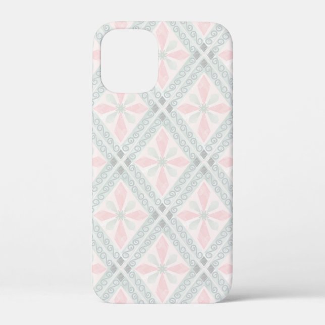 Green and pink pastel diamond pattern Case-Mate iPhone case (Back)