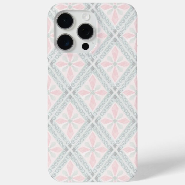 Green and pink pastel diamond pattern Case-Mate iPhone case (Back)