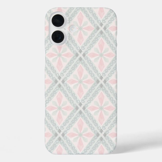 Green and pink pastel diamond pattern Case-Mate iPhone case (Back)