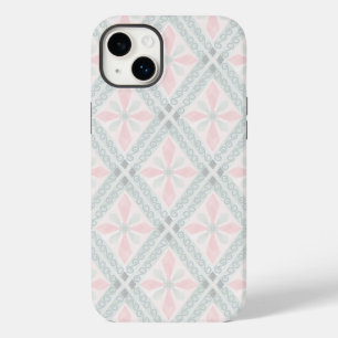 Green and pink pastel diamond pattern Case-Mate iPhone 14 plus case
