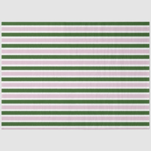 Green and Pink Stripes Tissue Paper