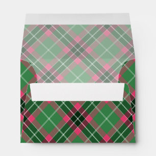 Green and Pink Tartan Envelope