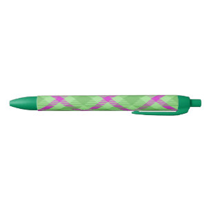 Green And Pink Tartan Pen