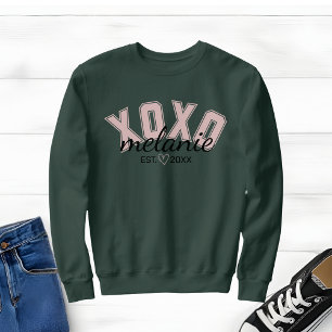 Green and Pink XOXO Valentine Sweatshirt