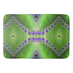Green and Purple Design Bath Mat