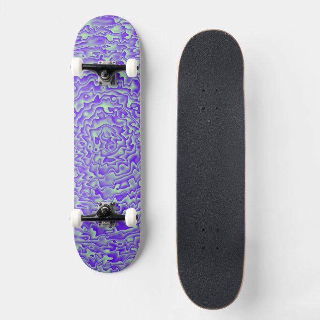 Green and Purple Design Skateboard (Front)