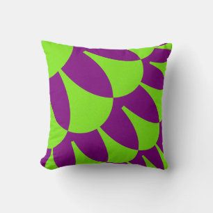 Green and Purple Scales Cushion