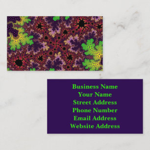 Green and Purple Speckle Business Card