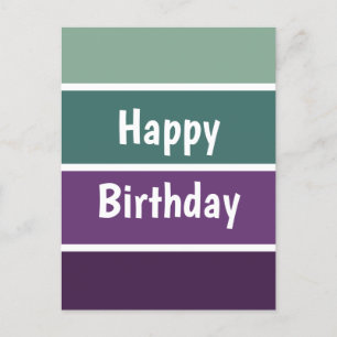 Green And Purple Stripes Postcard