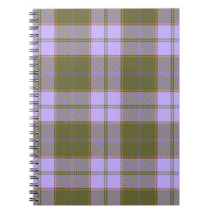 Green and Purple Tartan Plaid Scottish Seamless Pa Notebook