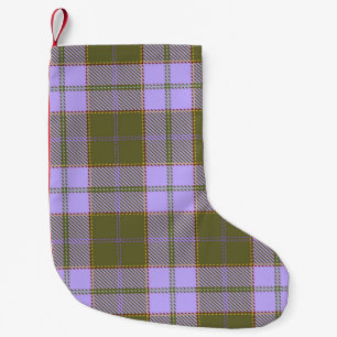 Green and Purple Tartan Plaid Scottish Seamless Pa Small Christmas Stocking