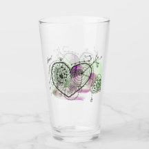 Green and Purple With Whimsical Hearts