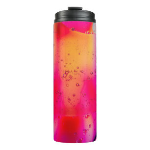 Green and red abstract painting thermal tumbler
