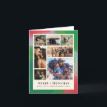 Green and Red Artful Painted Frame and Seven Photo Holiday Card<br><div class="desc">You don't have to pick just one photo for this artful and modern Christmas holiday card. A modern arrangement of seven of your best family photos are framed within a border of a painterly and textured frame in festive shades of green, red, and pale blue within a grid of warm...</div>