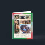 Green and Red Artful Painted Frame and Seven Photo Holiday Card<br><div class="desc">You don't have to pick just one photo for this artful and modern Christmas holiday card. A modern arrangement of seven of your best family photos are framed within a border of a painterly and textured frame in festive shades of green, red, and pale blue within a grid of warm...</div>