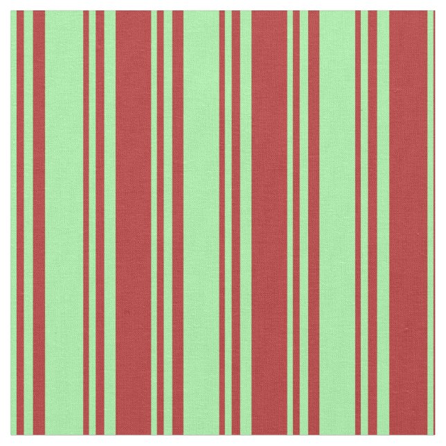 Green and Red Lines Fabric (Close Up)