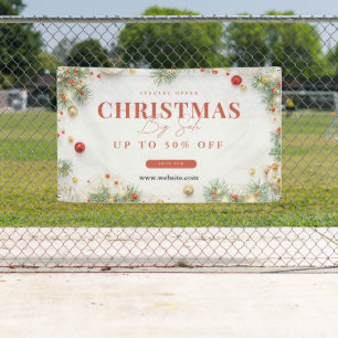 Green and Red Minimalist Christmas Holiday Sale Banner