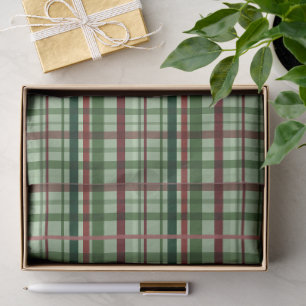 Green and Red Plaid Christmas Tissue Paper