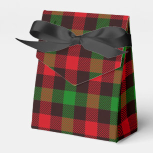 Green and Red Plaid Favour Box